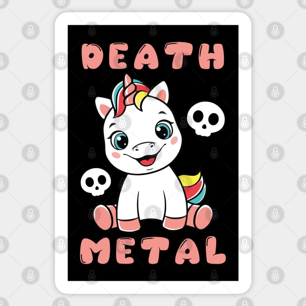 Death Metal Unicorn Sticker by lilmousepunk